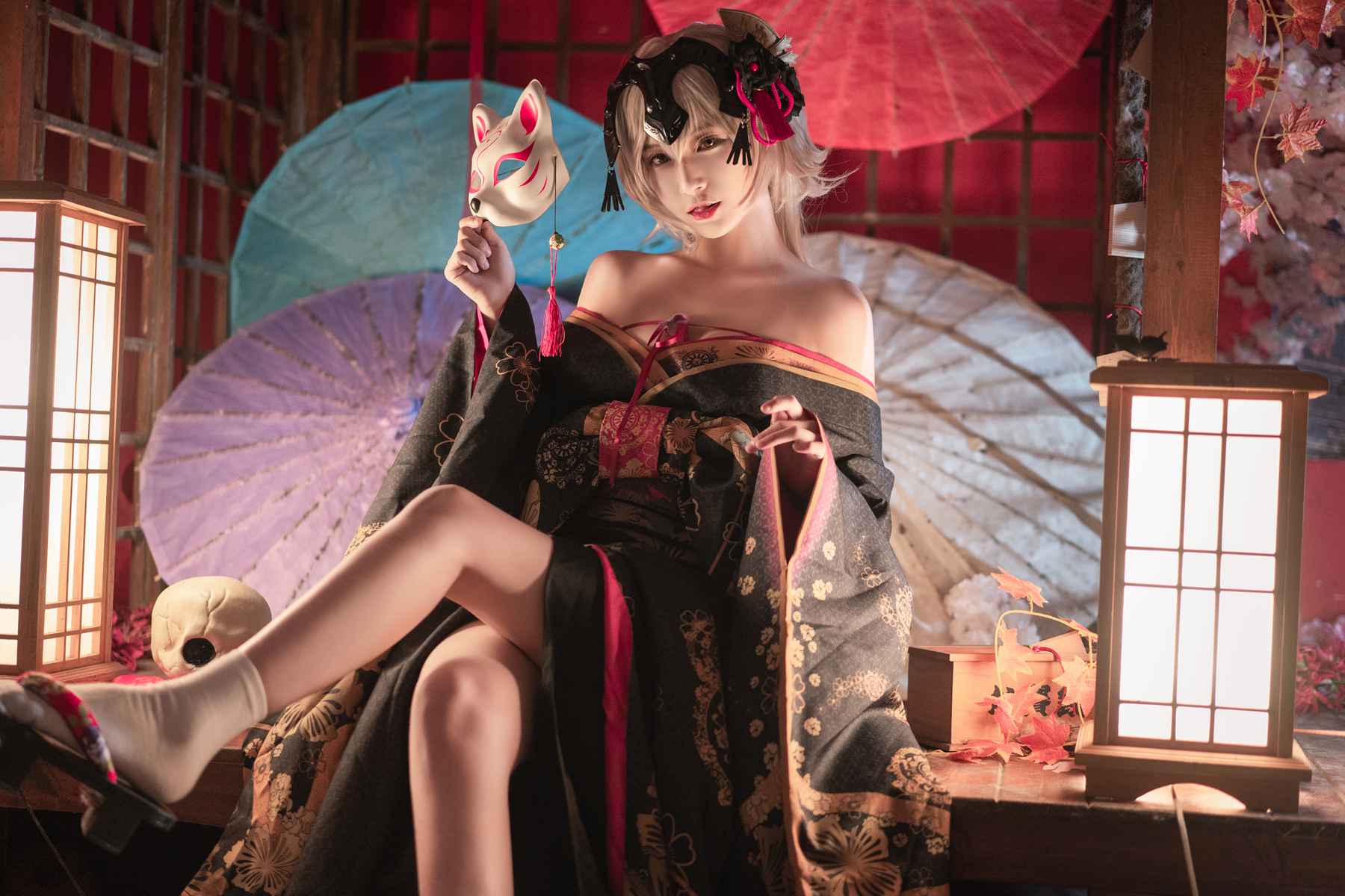 人气动漫Coser@铁板烧鬼舞 黑贞花魁 在线浏览 - 速更版-艺库