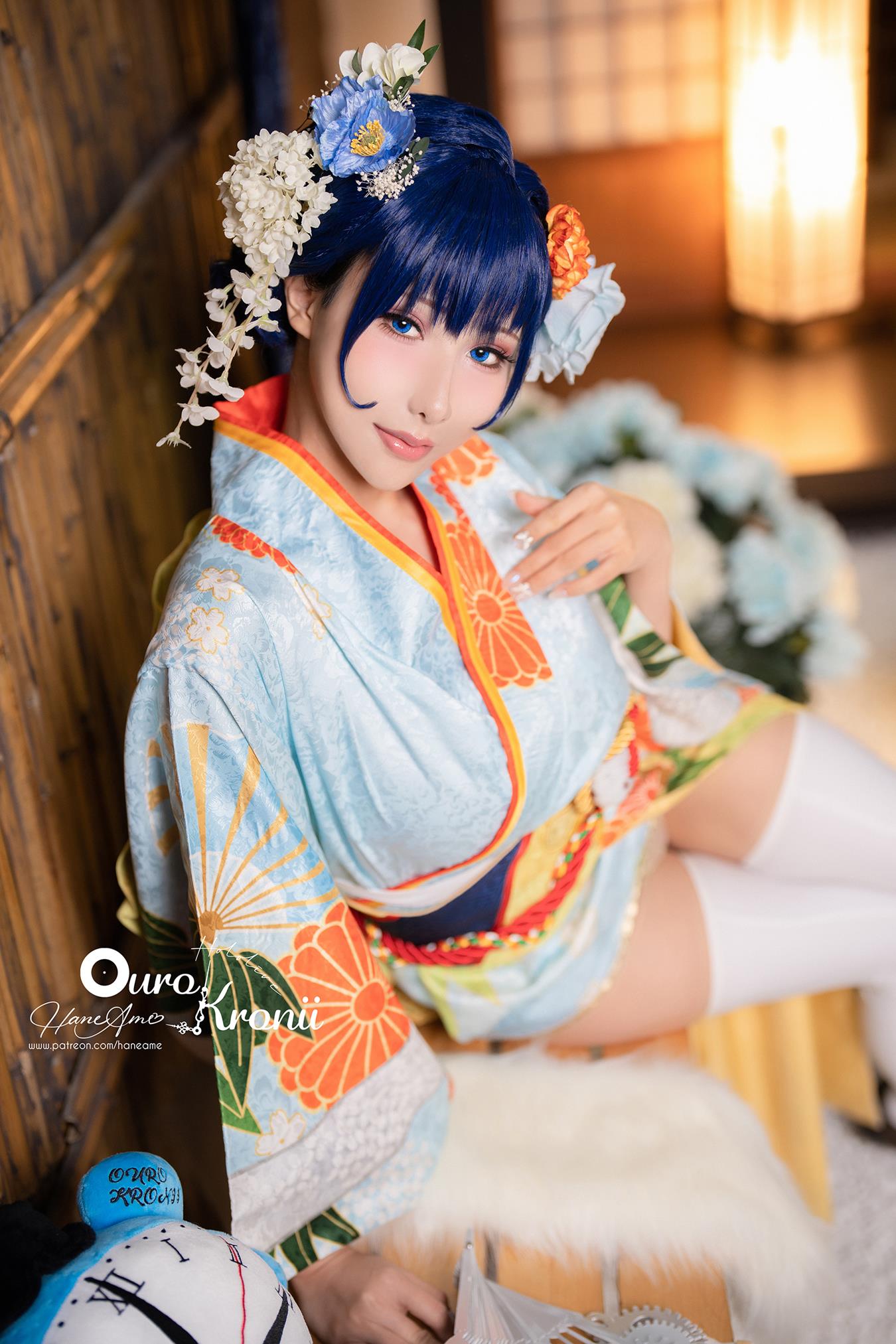 Hane Ame 雨波写真  - Hololive Kronii 時間 Kimono[8P] - 速更版-艺库